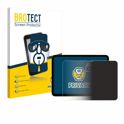 Parte frontale di una confezione del prodotto con il logo del marchio BROTECT. Accanto è raffigurato il dispositivo Apple iPad