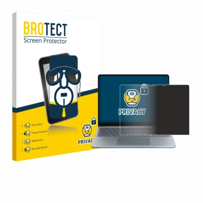 Parte frontale di una confezione del prodotto con il logo del marchio BROTECT. Accanto è raffigurato il dispositivo Microsoft 