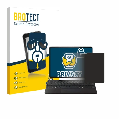 Parte frontale di una confezione del prodotto con il logo del marchio BROTECT. Accanto è raffigurato il dispositivo Microsoft 