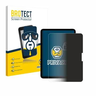 Parte frontale di una confezione del prodotto con il logo del marchio BROTECT. Accanto è raffigurato il dispositivo Apple iPad