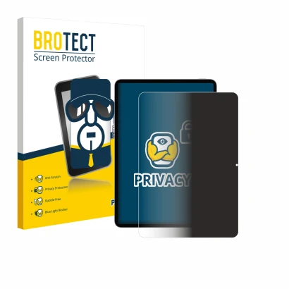 Parte frontale di una confezione del prodotto con il logo del marchio BROTECT. Accanto è raffigurato il dispositivo Xiaomi Pad