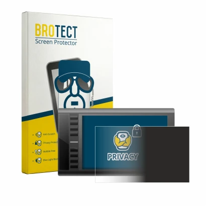 Parte frontale di una confezione del prodotto con il logo del marchio BROTECT. Accanto è raffigurato il dispositivo Ugee M708