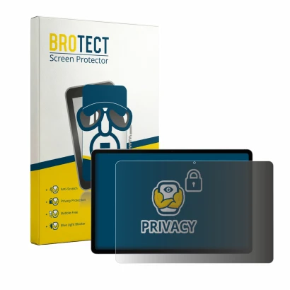 Parte frontale di una confezione del prodotto con il logo del marchio BROTECT. Accanto è raffigurato il dispositivo Samsung Ga