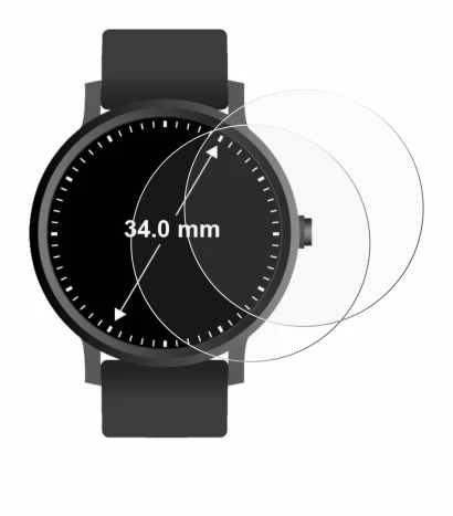 Immagine del dispositivo Orologi (Circolare, ø: 34 mm) con un'ampia varietà di protezioni per lo schermo.