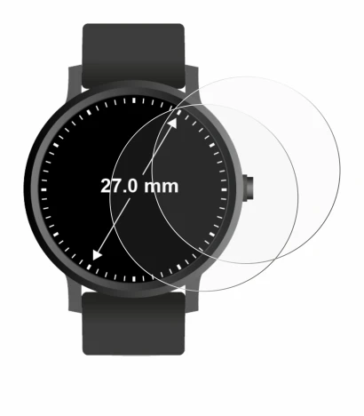 Immagine del dispositivo Orologi (Circolare, ø: 27 mm) con un'ampia varietà di protezioni per lo schermo.
