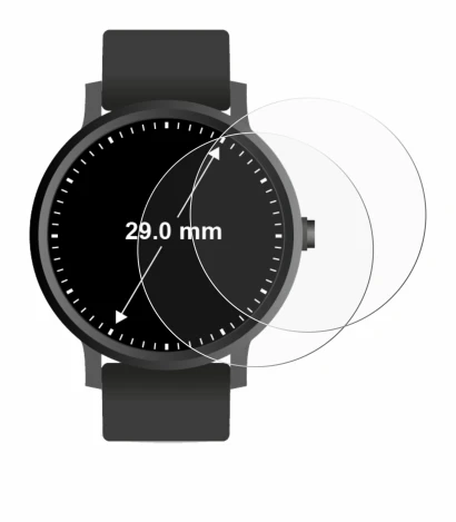 Immagine del dispositivo Orologi (Circolare, ø: 29 mm) con un'ampia varietà di protezioni per lo schermo.