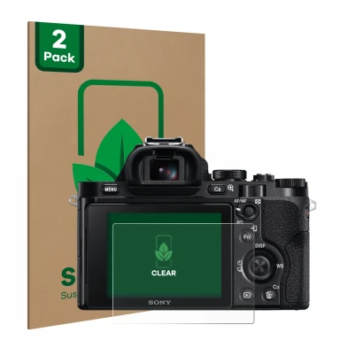 Parte frontale di una confezione del prodotto con il logo del marchio ScreenLeaf. Accanto è raffigurato il dispositivo Sony Al