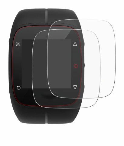 Immagine del dispositivo Polar M400 con un'ampia varietà di protezioni per lo schermo.