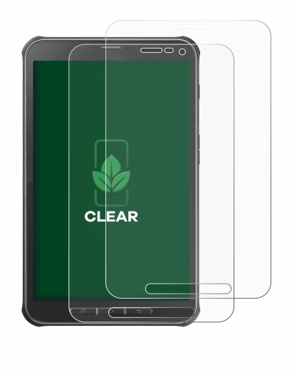 Immagine del dispositivo Samsung Galaxy Tab Active SM-T365 con un'ampia varietà di protezioni per lo schermo.