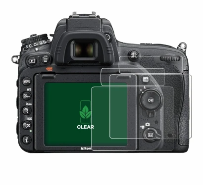 Immagine del dispositivo Nikon D750 con un'ampia varietà di protezioni per lo schermo.