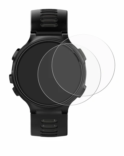 Immagine del dispositivo Garmin Forerunner 735XT con un'ampia varietà di protezioni per lo schermo.