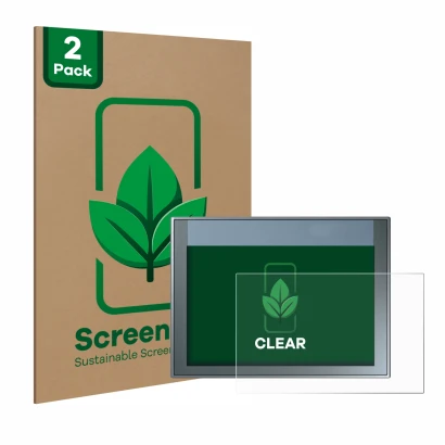 Parte frontale di una confezione del prodotto con il logo del marchio ScreenLeaf. Accanto è raffigurato il dispositivo Siemens