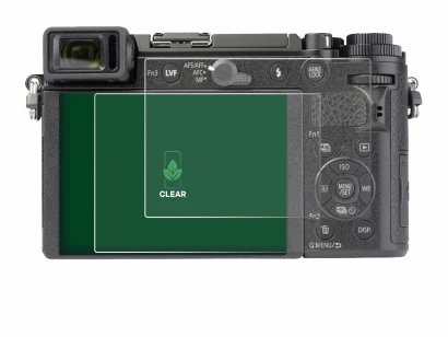 Immagine del dispositivo Panasonic Lumix DC-GX9 con un'ampia varietà di protezioni per lo schermo.