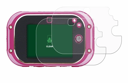 Immagine del dispositivo Vtech Kidizoom Touch 5.0 2018 con un'ampia varietà di protezioni per lo schermo.