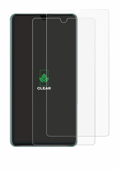 Immagine del dispositivo Huawei P30 con un'ampia varietà di protezioni per lo schermo.