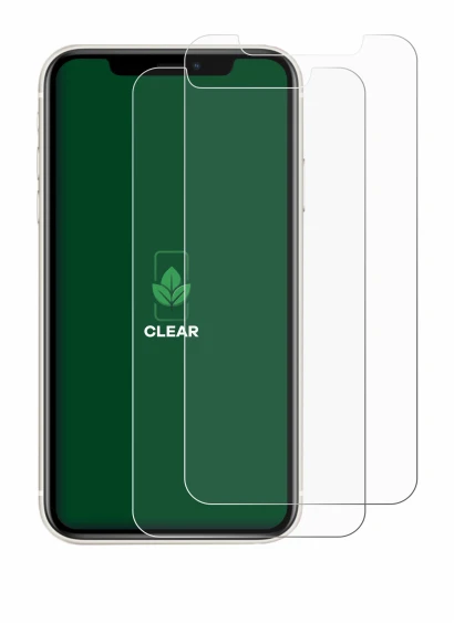 Immagine del dispositivo Apple iPhone 11 con un'ampia varietà di protezioni per lo schermo.