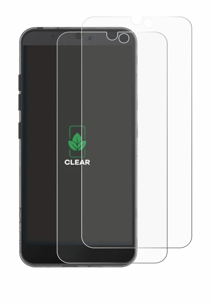 Immagine del dispositivo Fairphone 3 con un'ampia varietà di protezioni per lo schermo.