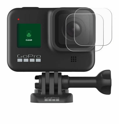 Immagine del dispositivo GoPro Hero 8 Black (Lente) con un'ampia varietà di protezioni per lo schermo.