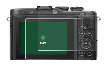 Immagine del dispositivo Olympus PEN E-PL10 con un'ampia varietà di protezioni per lo schermo.
