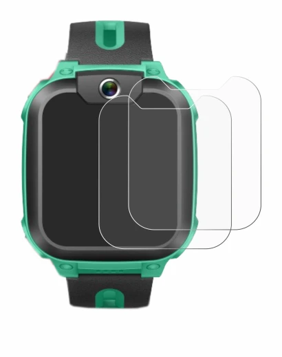 Immagine del dispositivo Imoo Watch Phone Z1 con un'ampia varietà di protezioni per lo schermo.
