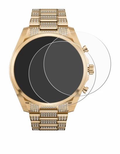 Immagine del dispositivo Michael Kors Access Gen 6 Bradshaw con un'ampia varietà di protezioni per lo schermo.
