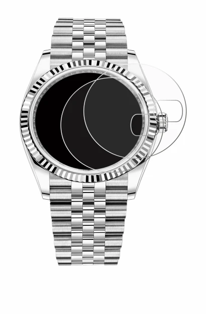 Immagine del dispositivo Rolex Datejust 36 con un'ampia varietà di protezioni per lo schermo.