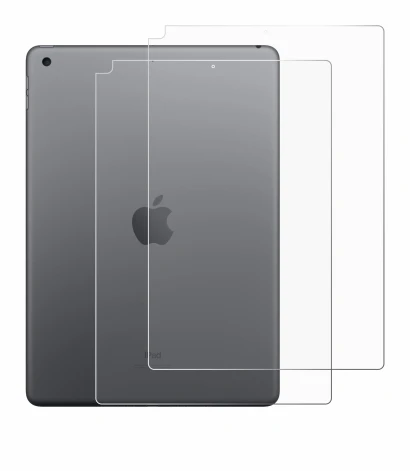 Immagine del dispositivo Apple iPad 10.2″ WiFi 2021 (9a. Gen., Posteriore) con un'ampia varietà di protezioni per lo schermo.