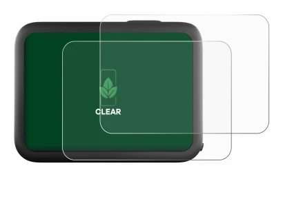 Immagine del dispositivo GoPro Hero 10 Black con un'ampia varietà di protezioni per lo schermo.