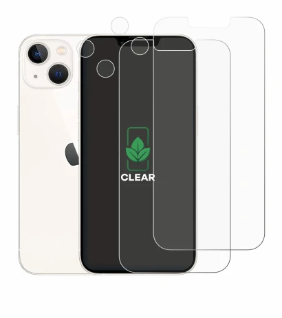 Immagine del dispositivo Apple iPhone 13 (Fronte+Fotocamera) con un'ampia varietà di protezioni per lo schermo.