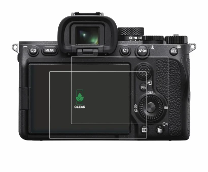Immagine del dispositivo Sony Alpha 7 IV con un'ampia varietà di protezioni per lo schermo.