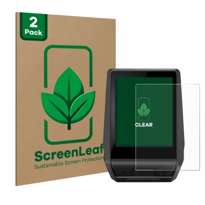 Parte frontale di una confezione del prodotto con il logo del marchio ScreenLeaf. Accanto è raffigurato il dispositivo Bosch N