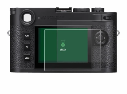 Immagine del dispositivo Leica M11 con un'ampia varietà di protezioni per lo schermo.