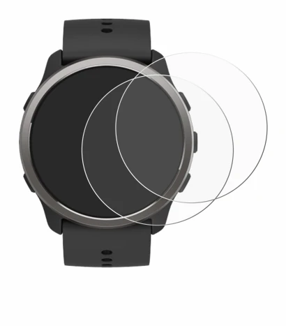 Immagine del dispositivo Suunto 5 Peak con un'ampia varietà di protezioni per lo schermo.