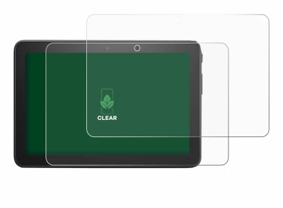 Immagine del dispositivo Amazon Fire 7 2022 con un'ampia varietà di protezioni per lo schermo.