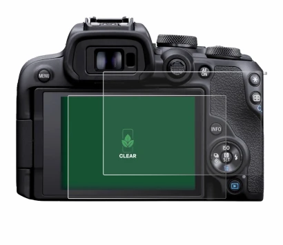 Immagine del dispositivo Canon EOS R10 con un'ampia varietà di protezioni per lo schermo.