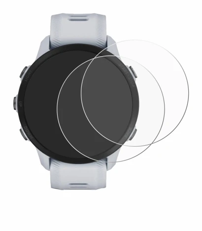 Immagine del dispositivo Garmin Forerunner 955 Solar con un'ampia varietà di protezioni per lo schermo.