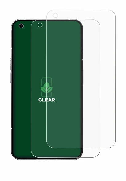 Immagine del dispositivo Nothing Phone (1) con un'ampia varietà di protezioni per lo schermo.