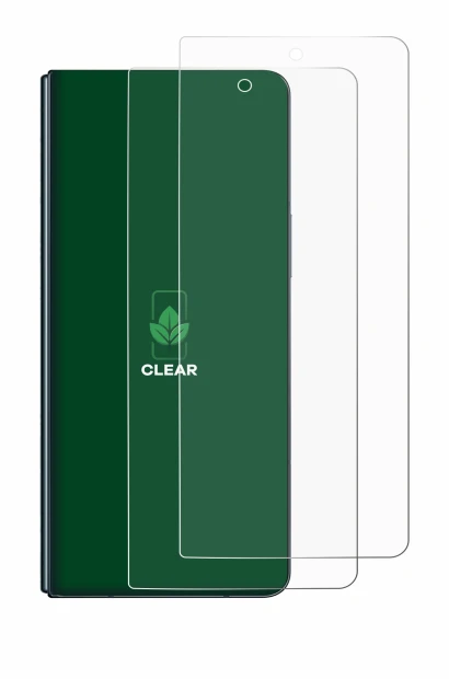 Immagine del dispositivo Samsung Galaxy Z Fold 4 con un'ampia varietà di protezioni per lo schermo.
