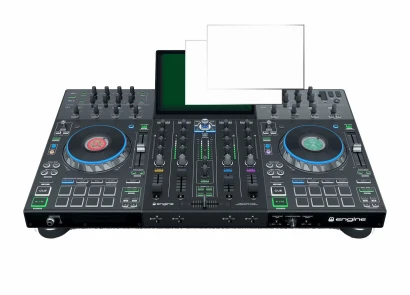 Immagine del dispositivo Denon DJ Prime 4 con un'ampia varietà di protezioni per lo schermo.
