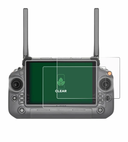 Immagine del dispositivo DJI RC Plus con un'ampia varietà di protezioni per lo schermo.