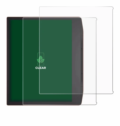 Immagine del dispositivo PocketBook Era con un'ampia varietà di protezioni per lo schermo.