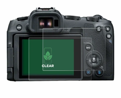 Immagine del dispositivo Canon EOS R8 con un'ampia varietà di protezioni per lo schermo.