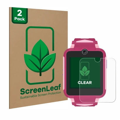 Parte frontale di una confezione del prodotto con il logo del marchio ScreenLeaf. Accanto è raffigurato il dispositivo TCL Mov