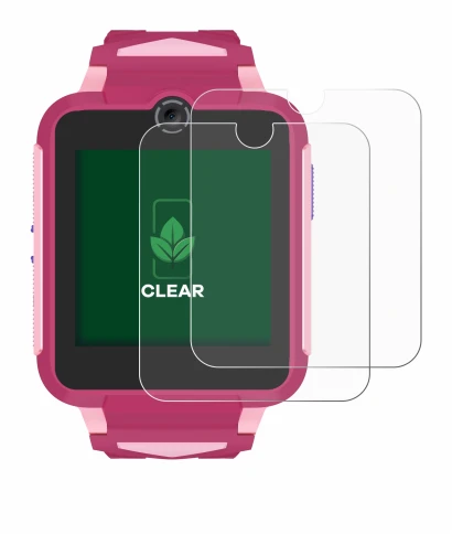 Immagine del dispositivo TCL Movetime Family Watch MT42X con un'ampia varietà di protezioni per lo schermo.