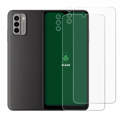 Immagine del dispositivo Nokia G22 (Fronte+Fotocamera) con un'ampia varietà di protezioni per lo schermo.