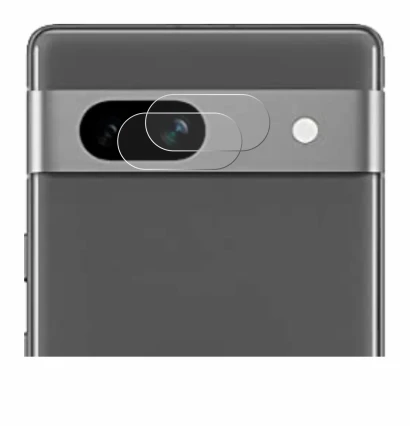 Immagine del dispositivo Google Pixel 7a (SOLO Fotocamera) con un'ampia varietà di protezioni per lo schermo.