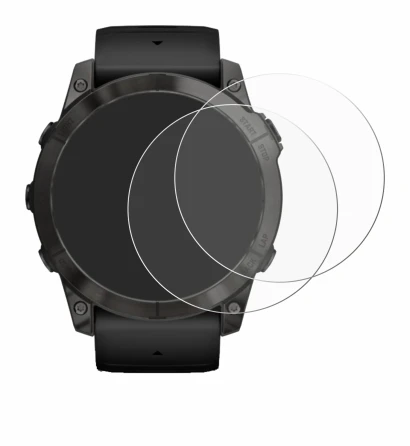 Immagine del dispositivo Garmin Epix Pro (Gen 2) (51 mm) con un'ampia varietà di protezioni per lo schermo.