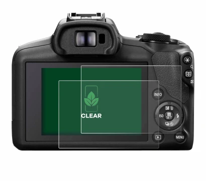 Immagine del dispositivo Canon EOS R100 con un'ampia varietà di protezioni per lo schermo.