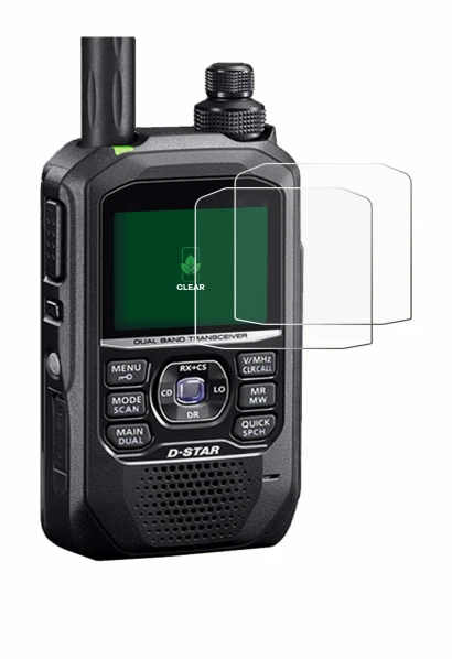 Immagine del dispositivo Icom ID-50E con un'ampia varietà di protezioni per lo schermo.