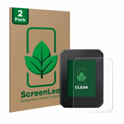 Parte frontale di una confezione del prodotto con il logo del marchio ScreenLeaf. Accanto è raffigurato il dispositivo FIT Dis